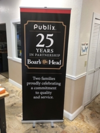 Publix retractable banner